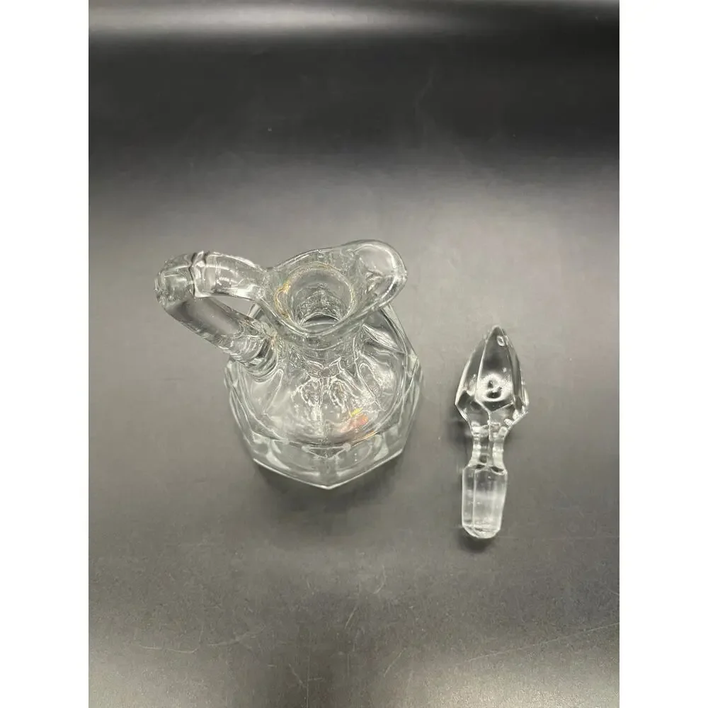 Vintage Clear Glass Oil / Vinegar Cruet with Stopper